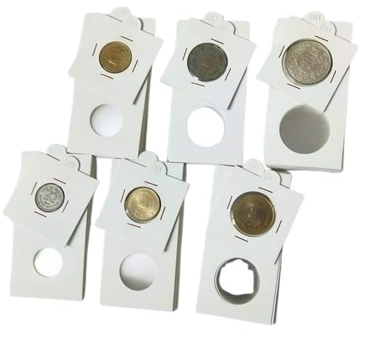 RCI Cardboard Coin Holders for Coin Collection Supplies 6 Sizes Coin Flips Assorted 150 Counts-White-image-12