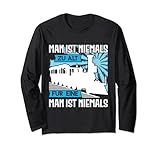 Modelleisenbahn Lokomotive Eisenbahn Spruch Dampflokomotive Langarmshirt