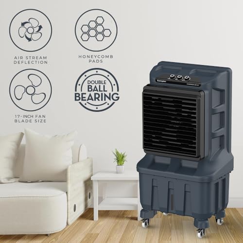 Image of Crompton Indibreeze 100 L Industrial Desert Cooler| Honeycomb pad| Auto fill| Water level indicator| 4 way Air deflection| Cooling mode & Auto Swing |Everlast Pump| 3 Year Brand Warranty