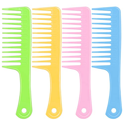 Ancefine 8 Pieces Large Tooth Detangle Comb Anti-static Wide Hair Salon Shampoo Comb for Thick,Long and Curl Hair,9 1/2 Inches
