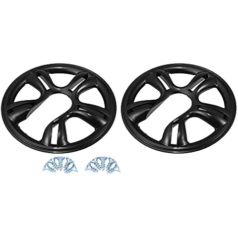 X AUTOHAUX 2 Stück Fahrrad Kurbel Kettenrad Abdeckung 40 Zähne 10.5cm 8cm 5 Loch Schwarz Cover