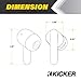 KICKER TWS2 True Wireless Earbuds, Bluetooth Earbuds with Microphone, Environmental Noise Cancelling, Wireless Earphones for Android and iOS, Fast Charging Case USB-C with 24 Hours of Playtime