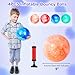 AMOR PRESENT 4PCS Playground Balls for Kids, 9 Inches Dodgeballs Bouncy Balls, Rubber Inflatable Kickball with Air Pump for Indoor Outdoor Sport Games