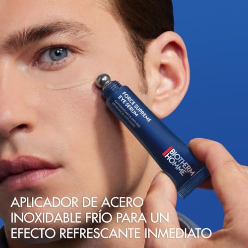 Biotherm Homme, Force Supreme Eye Serum, Sérum Contorno de Ojos Antiedad para Hombre, Reafirma y Revitaliza, Para Pieles Sensibles y de Todo Tipo, 15 ml - imagen 5