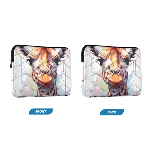 Funda para portátil 13-14 pulgadas impermeable con diseño jirafa miniatura 2