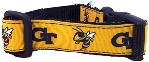 College Dog Collar (Large, Georgia Tech (Yellow))
