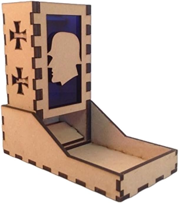 Memoir 44 Mini Dice Tower Germans Dark Blue Acrylic Window Laser Cut MDF Unique Fast Shipping