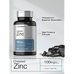 Horbäach Chelated Zinc Supplement 100mg | 250 Tablets | High Potency & Superior Absorption | Vegetarian, Non-GMO, Gluten Free - Image 3