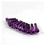 QIQIBAIHUO 1. 0 STÜCKE 6MM. Unviereral Autostil Motorrad Aufkleber Schmutz Pit Bike Feste Schrauben Roller Zubehör Motorrad Muttern Bolzen Moto Schraube (Color Name : Purple)