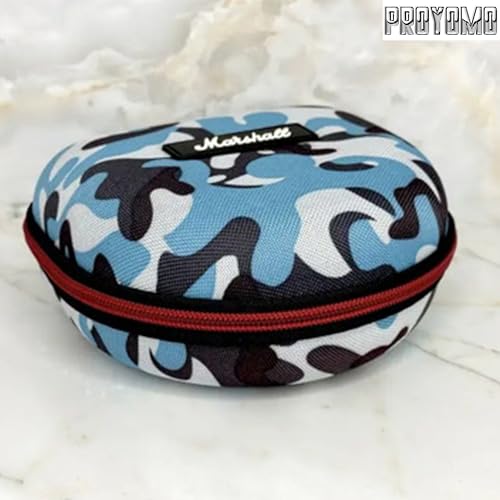 Image of Hard Eva Box Travel Carrying Bag Zipper Protective Pouch Cover Case Shockproof Storage Fits with USB Cable Compatible with Marshall Major 5 /4 /3 /2 Headphone (Camouflage)