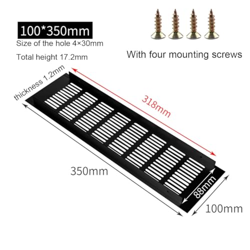 Grille de ventilation meuble aluminium contre les odeurs de penderie