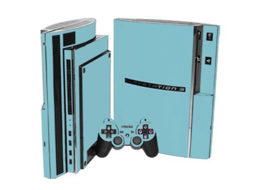 Ice Blue Vinyl Decal Faceplate Mod Skin Kit for Sony PlayStation 3 Skin (PS3) Console by System Skins