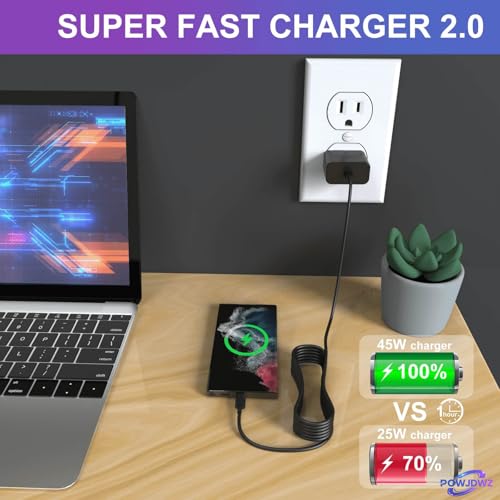 Image of 45W USB C Charger Super Fast Type C Charging Compatible with Samsung Galaxy | S26 S25 S24 S23 Ultra S26+ S25+ S24+ S23+and More Series,Wall Android Phone Charger & 6ft C Cable Cord