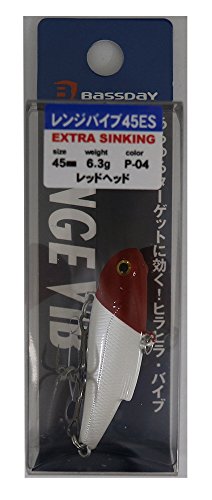 Bassday(バスデイ) バイブレーション レンジバイブ 45ES 45mm 6.3g レッドヘッド P-04 ルアー