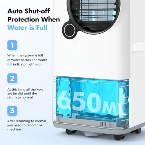 Portable Air Conditioners, 16000 BTU Smart Room Air Conditioner with Cooling/Dehumidifier/Fan, auto Oscillation, 24-Hour Timed Remote Control - Thumbnail 7