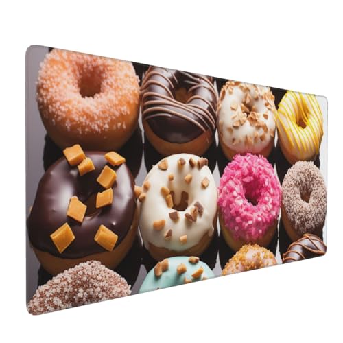 Tapis de souris de jeu beignets grand tapis de bureau antidérapant