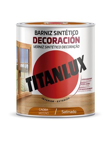 Barniz Sintético Decoración Satinado Caoba 750ml Titanlux M11100434
