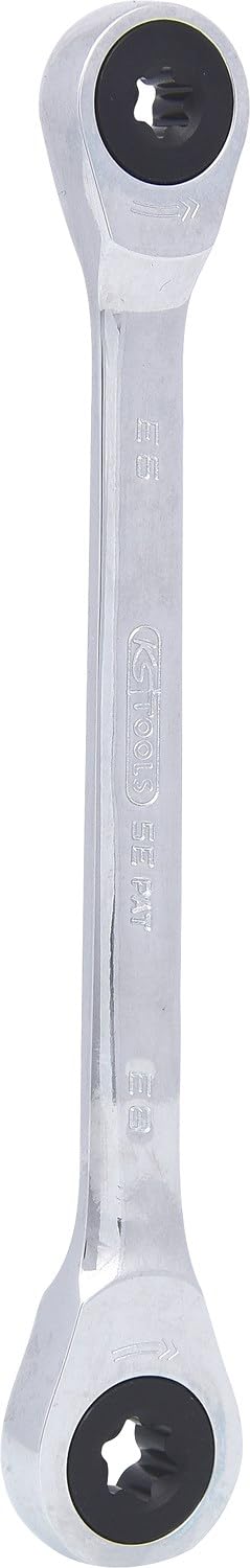 Ks Tools White 503.4351 E6 X E8 Gearplus Dbl Ring Ratchet Spanner