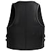 TUOY Women Padded Compression Vest, Impact Vest for Women, Chest Breast Rib Protection Vest for Sports, Karate, Football, Basketball (Small) Black