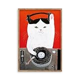 阪画屋 アートパネル アートボード ポスター 玄関 壁画 壁掛け 壁飾り 部屋飾り 飾り絵 絵 絵画 油絵 ソファの背景画 インテリア 現代 モダン フレーム 額付き 木枠付きの完成品 木目調 キャンバス 猫 ネコ ペット アニマル 動物 プレゼント ギフト 40×60