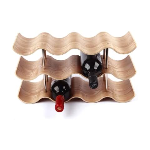 Elegant Walnut Wine Rack for 12 Bottles Cover