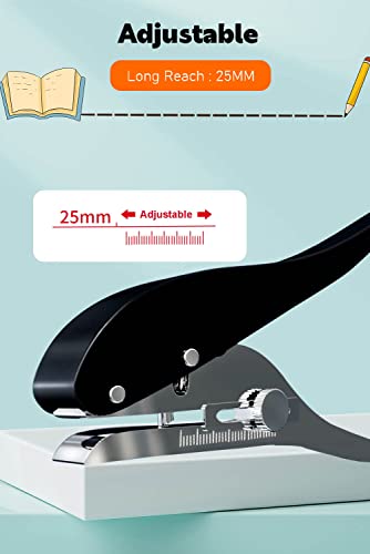 5/16 Inch-8Mm Heavy Duty Single Hole Puncher For Paper Crafting,20 Sheet Punch Capacity,Hand Held 1 Hole Punches For Id Badge,Tags,Chipboard,Card Stock,Edge Banding(5/16 Inch-8Mm) #TOP2