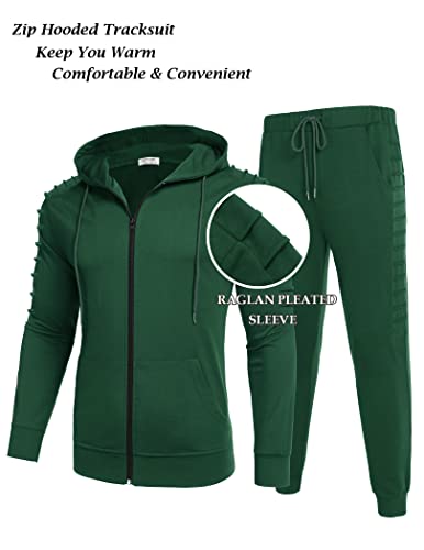 Coofandy Men's Jogging Suits 2 Piece Workout Tracksuits Athletic Hooded Sweatsuits Sets With Pockets #TOP1