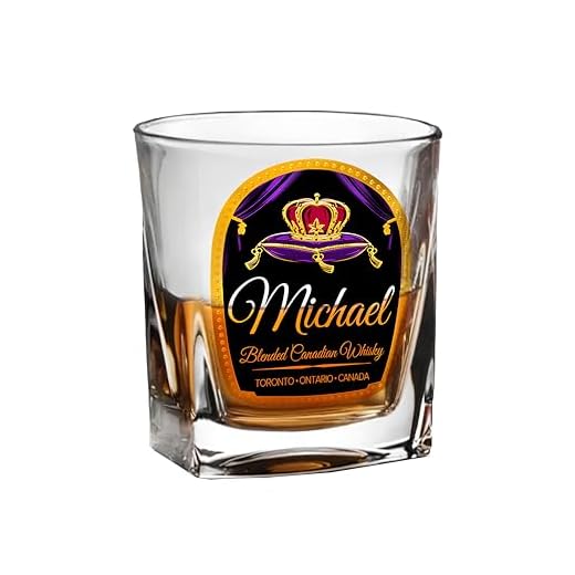 Custom Crown Whiskey Glass Set for Dad