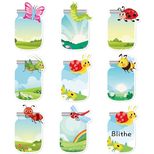 Étiquettes autocollantes pour pot et boîte : stickers papillons et abeilles pour le bureau
