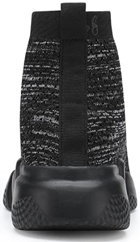 Image of Santiro Walking Shoes for Men Lightweight High Top Sneakers Breathable Knit Athletic Running Shoes Fashion Gym Sports Shoes