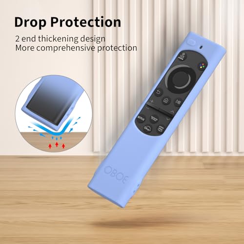 Image of OBOE Silicone TV Remote Cover for Samsung Remote BN59-01311, Glow in Dark Blue