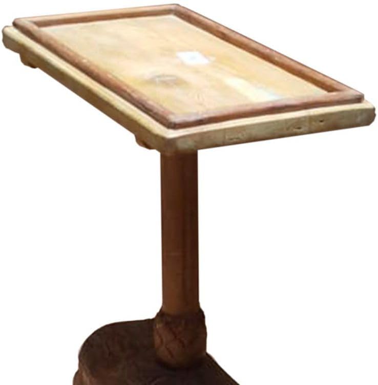 Miniatura 4 de Mesa Auxiliar De Centro De Madera Acabado Artesanal Marron