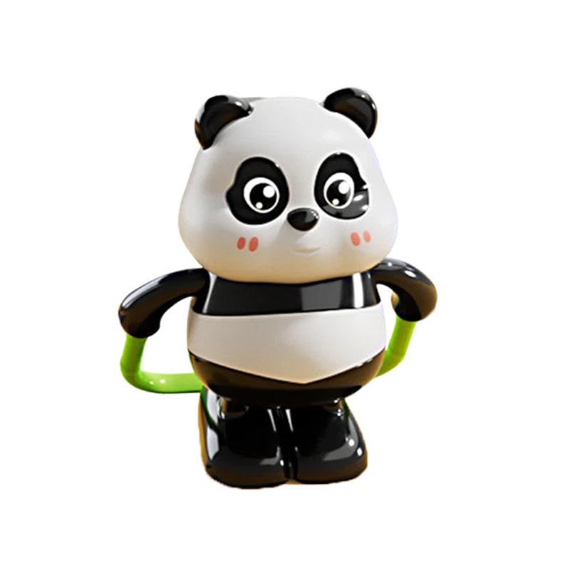 Image of SHAKTISM Panda Activity Toy for Kids - Skateboard Rider, Hula Hoop Spinner & Exercise Bar Toy - Cute Interactive Toddler Toys, Panda Figures, Gift for Boys & Girls Ages 3+ (Panda Exercise Toy)