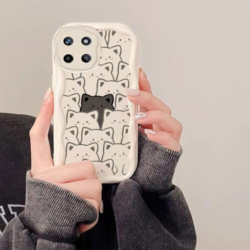 PAIXIKYZ Compatible con Realme 11 4G Funda Silicona Suave con Diseño Ondas Cremosas Suaves