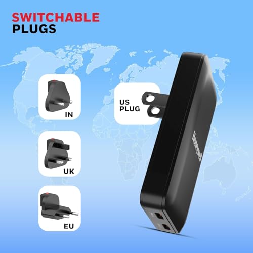 Image of Honeywell Zest Ultra-Thin GaN 65W Dual Type-C PD 3.0 Wall Charger with PPS Support, Ultra-Fast Charging, Compatible with iPhone, iPad Pro, Pixel, Galaxy, OnePlus, Tablets & Smartwatches | PPS Support, Ultra-Fast Charging, Compatible with iPhone, iPad Pro, Pixel, Galaxy, OnePlus, Tablets & Smartwatches