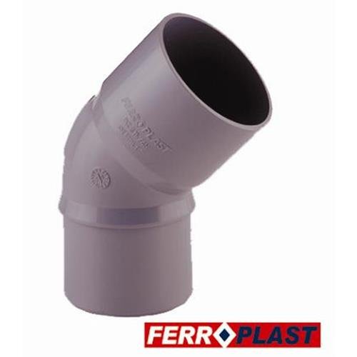 Ferroplast - Codo pvc gris m-h 45º 110mm. 205007