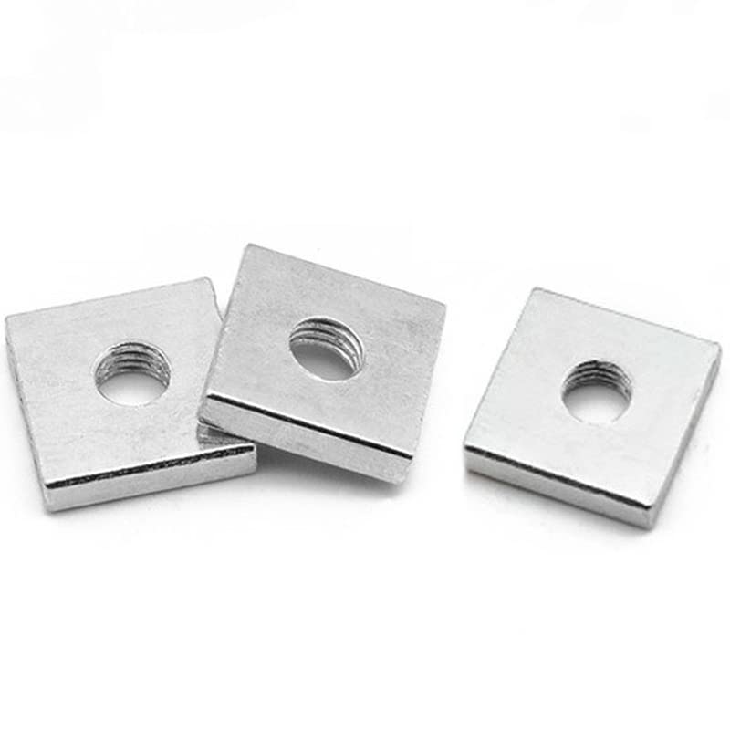 20/ 40pcs/lot Square Nut M3 M4 M5 M6 Carbon Steel Galvanized Zinc Plated Thin Quadrangle Block Compatible