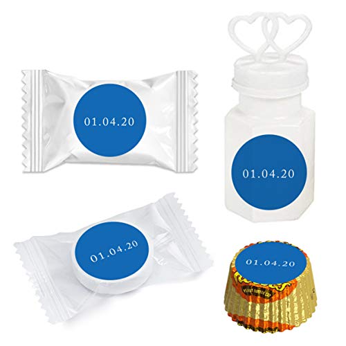 Andaz Press Personalized Wedding Chocolate Drop Label Stickers, Hugs And Kisses, Royal Blue, 216-Pack, For Engagement Bridal Shower Kisses Party Favors #TOP3