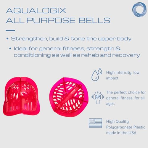 Image of Total Body Pool Weights for Water Exercise Bundle, Polycarbonate Upper Body Bells & Padded Lower Body Fins, Aqua Therapy, Pool Exercise, Water Aerobics, Color Indicate Resistance Level