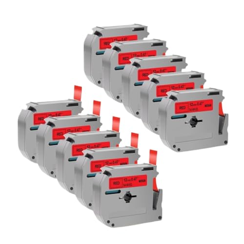 10PCS 5PCS MK231���x���e�[�vBroslabel MK-231 M-K231 MK-131 MK-631���x�����[�J�[PT-70 PT-80 PT65 PT90(10PK Black on Red)