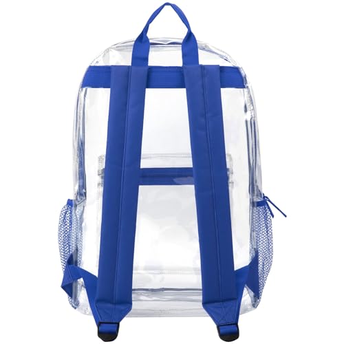 Clear Backpack Heavy Duty Transparent Bookbag for Kids, Boys, Girls, School, Travel, Stadium Approved (Blue) by Trail maker - Used condition - Image 9