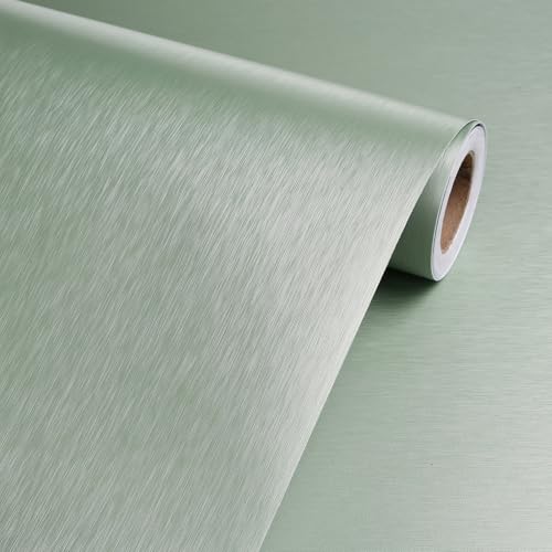 Livelynine Klebefolie Edelstahl Gebürstet Grün Edelstahl Folie...