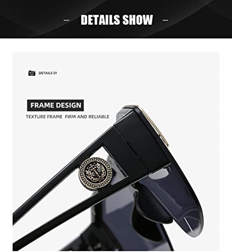 Square Shield Sunglasses Flat Top One Piece Big Oversized Vintage Retro 80s Rimless Frameless Shades Fashion Cool4