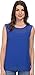 DKNYC Women's Chiffon Overlay Light Weight Jersey Top