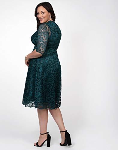 Image of Kiyonna Women's Plus Size Special Occasion Mademoiselle Lace Cocktail Dress