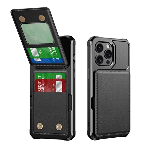 Étui iPhone 12 Pro noir idéal pour voyager léger avec son portefeuille en cuir à rabat