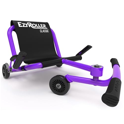 EzyRoller Classic Ride on Scooter for Kids Ages 4+ - Purple.