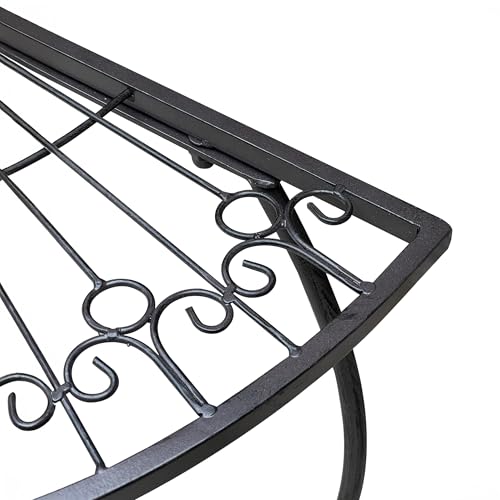 Table de fleurs compacte en métal pour optimiser les petits balcons