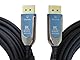 PremiumCord Optisches 8K DisplayPort 1.4 Kabel M/M 25m, Stecker auf Stecker, 32,4Gbps, Video 8K@60Hz, 5K@60Hz, 4K@60Hz 2160p, Vergoldete Anschlüsse, Blau/Schwarz