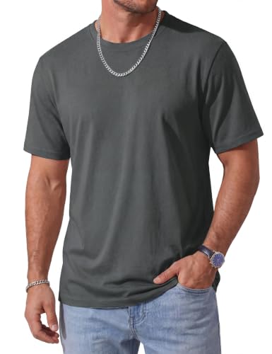Image of MAGCOMSEN Mens T-Shirts Short Sleeve UPF 50+ Lightweight Moisture Wicking Basic Crewneck Casual Summer Cooling T Shirt